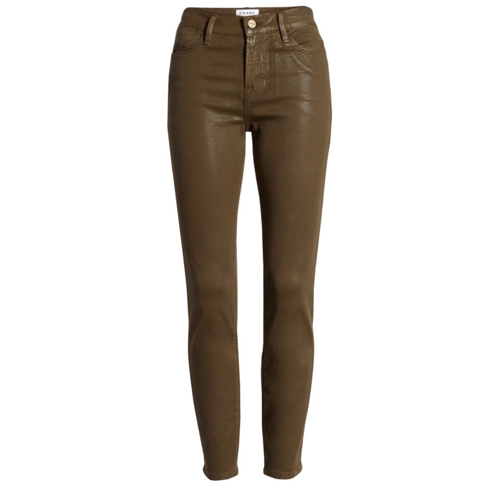 FRAME Le High Waist Coated skinny jeans